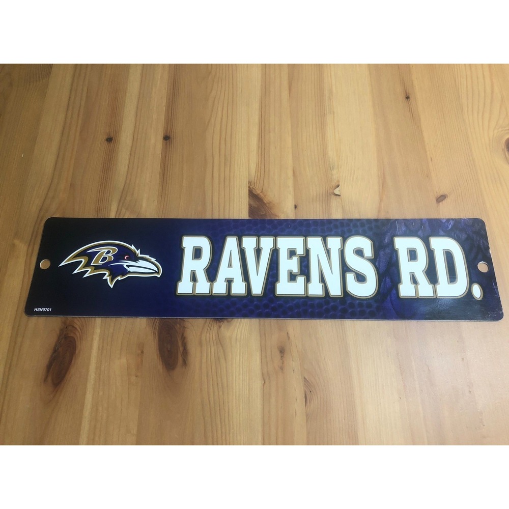 Baltimore Ravens 4"x16" Ravens Road Sign Purple Black